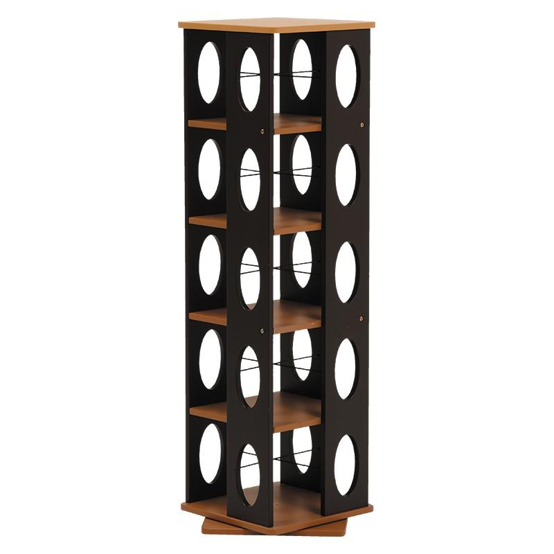 本棚 本収納 回転式本棚 回転ラック 5段   漫画 マンガ ラック 多目的ラック 回転ラック ラック タワー型 MUD-7180BR | 