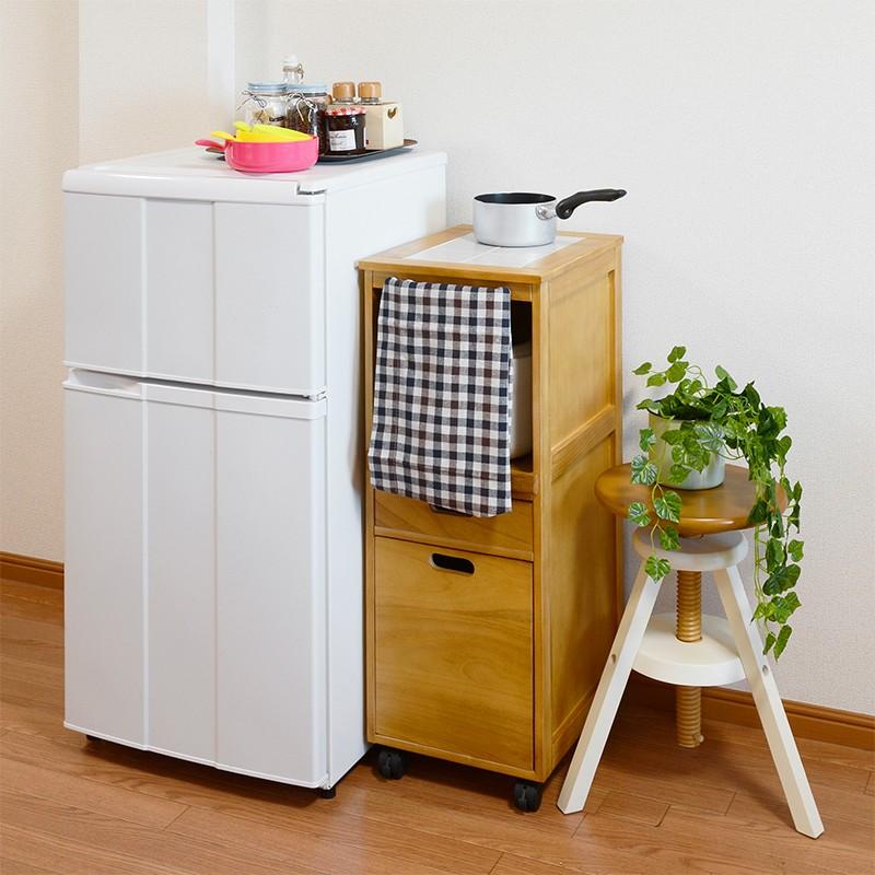 ワゴン 炊飯器ワゴン キャスター 完成品 収納 ラック タイル天板 チェスト ストッカー 収納 MW-6709NA |  | 04