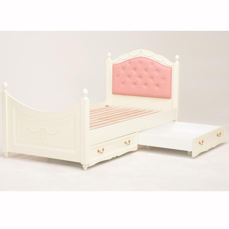 姫ベッド ベッド収納ベッド シングルベッド ベッドフレーム メルヘン シングルサイズ ロリータ プリンセス ヨーロピアンテイスト RB-1855WH |  | 06