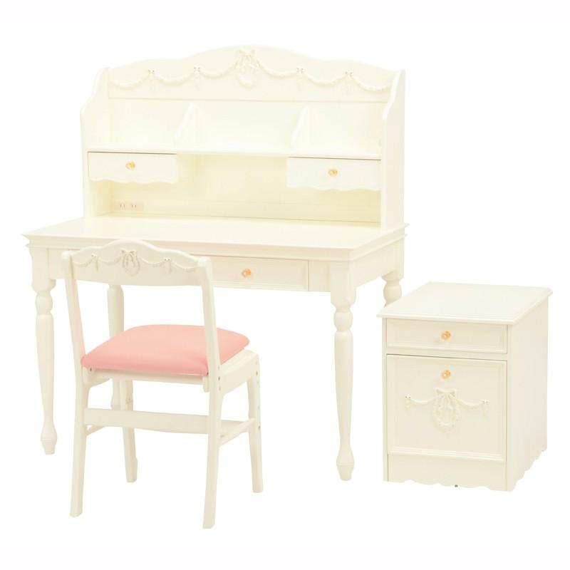 高さ調整学習椅子  学習イス チェア デスクチェア カントリー チェア白 勉強 RC-1853WH |  | 07