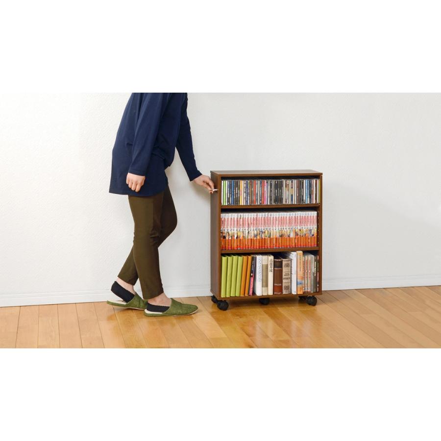 本棚 押入れ収納 キャスター ラック 55×16 本棚   押入れワゴン サニタリーラック ラック ラック RCC-1021BR-S |  | 05