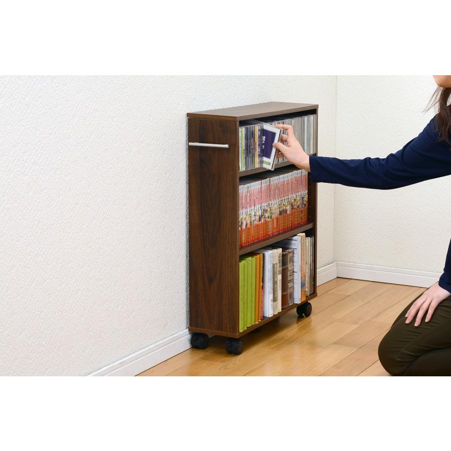 本棚 押入れ収納 キャスター ラック 55×16 本棚   押入れワゴン サニタリーラック ラック ラック RCC-1021BR-S |  | 06