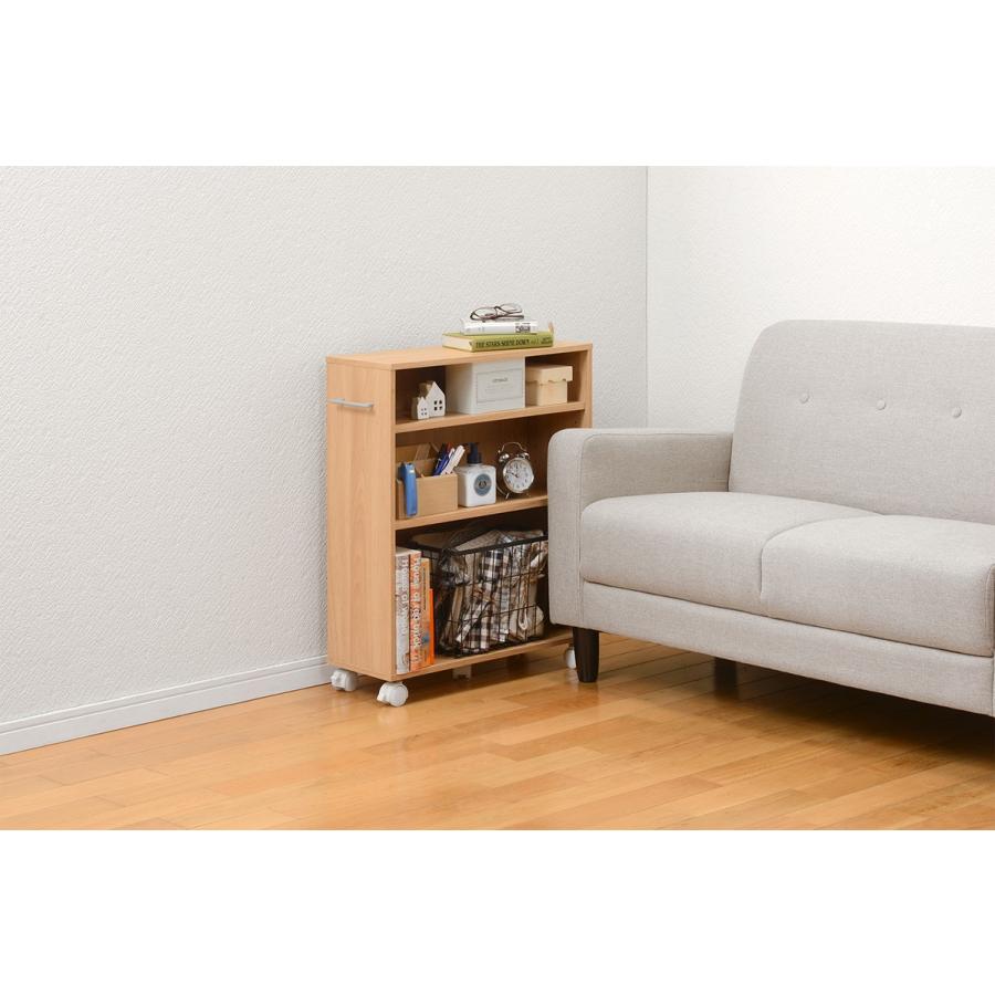 本棚 押入れ収納 キャスター ラック 55×26 本棚   押入れワゴン サニタリーラック ラック ラックRCC-1021NA-L |  | 05