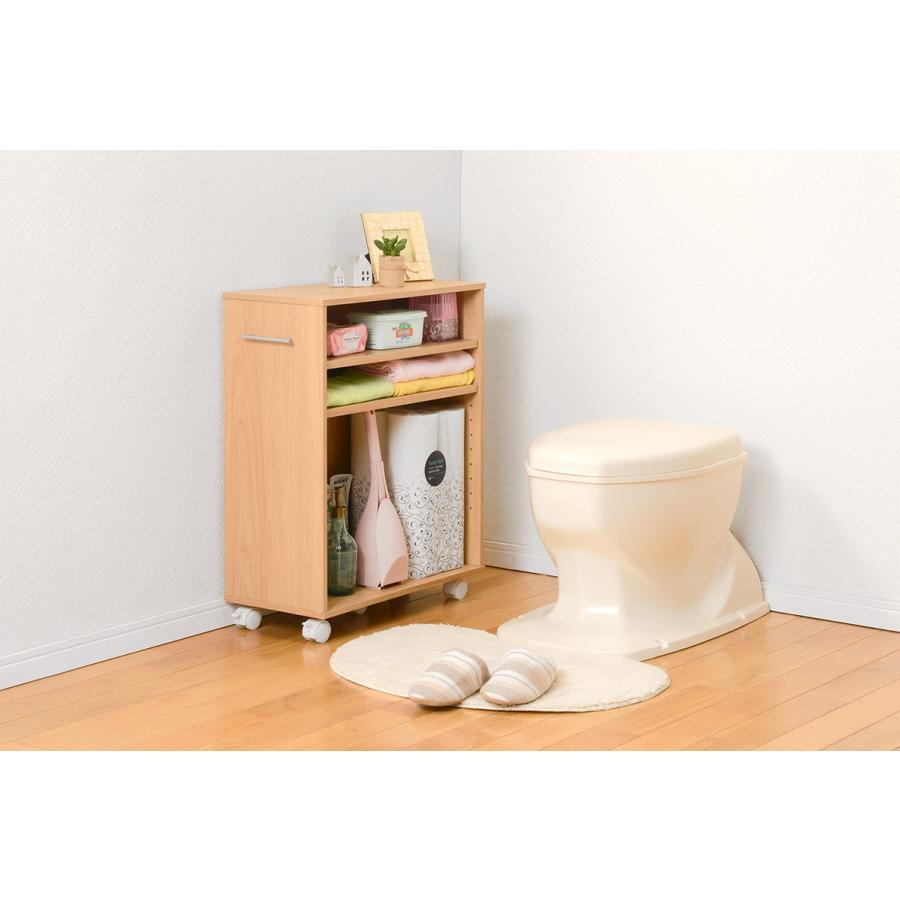 本棚 押入れ収納 キャスター ラック 55×26 本棚   押入れワゴン サニタリーラック ラック ラックRCC-1021NA-L |  | 06