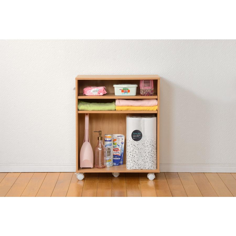 本棚 押入れ収納 キャスター ラック 55×26 本棚   押入れワゴン サニタリーラック ラック ラックRCC-1021NA-L |  | 08