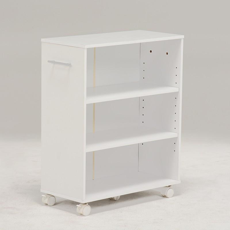本棚 押入れ収納 キャスター ラック 55×26 本棚   押入れワゴン サニタリーラック ラック ラック RCC-1021WH-L | 