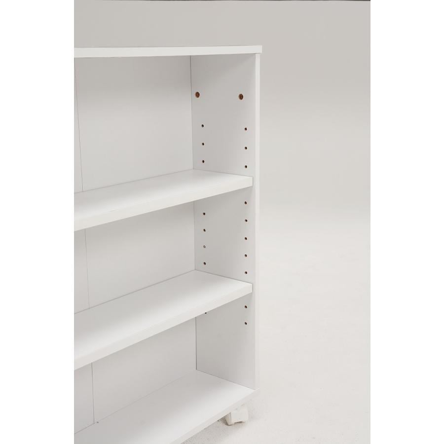 本棚 押入れ収納 キャスター ラック 55×26 本棚   押入れワゴン サニタリーラック ラック ラック RCC-1021WH-L |  | 01