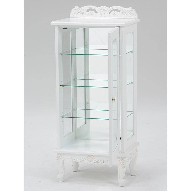 ガラスキャビネット ガラスケース ラック 猫脚 ネコ脚 棚 ディスプレイ RCC-1234AW |  | 01