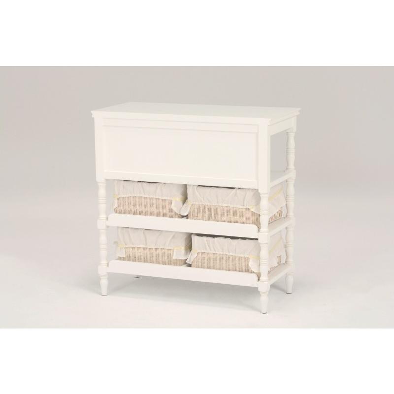 キャビネット バスケット4個 引出し 75 棚 内布 ボード 電話台ファックス台 チェスト 収納 オープンラック RCC-1677 |  | 01