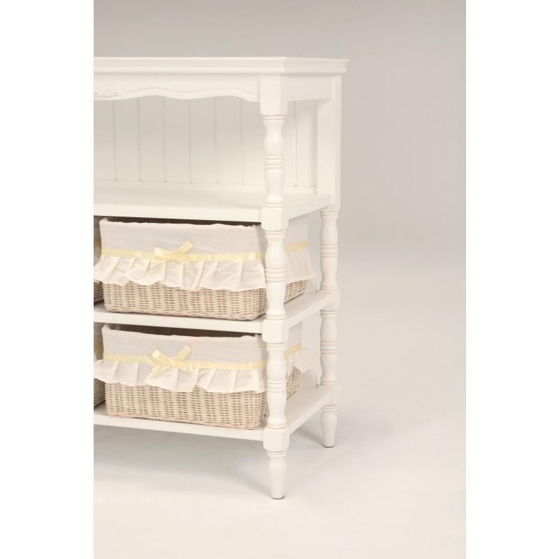 キャビネット バスケット4個 引出し 75 棚 内布 ボード 電話台ファックス台 チェスト 収納 オープンラック RCC-1677 |  | 02