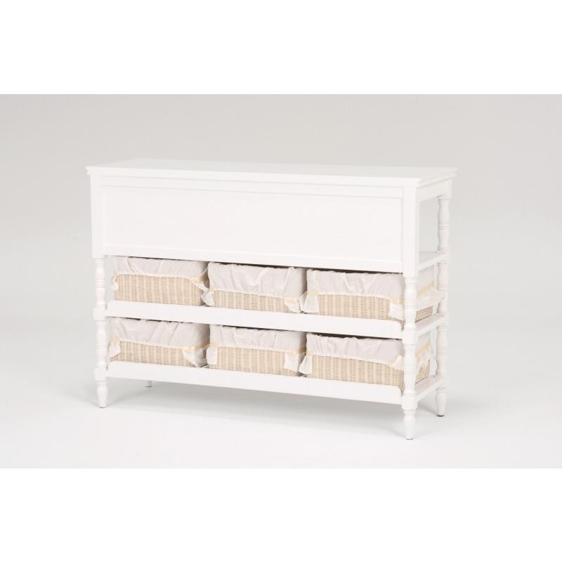 キャビネット バスケット6個 引出し 棚 内布 ボード 電話台ファックス台 チェスト 収納 オープンラック RCC-1678 |  | 01