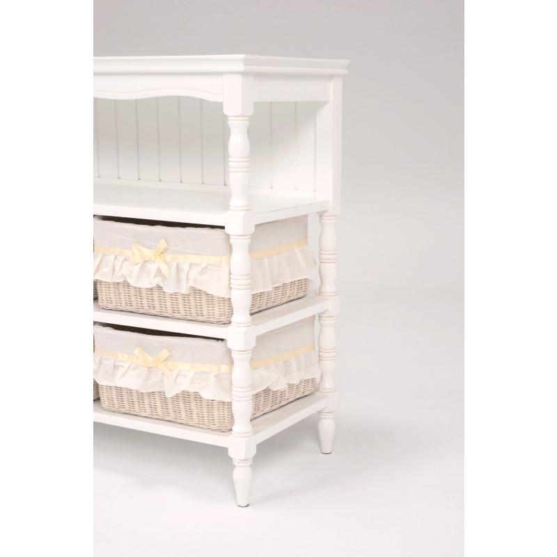 キャビネット バスケット6個 引出し 棚 内布 ボード 電話台ファックス台 チェスト 収納 オープンラック RCC-1678 |  | 03