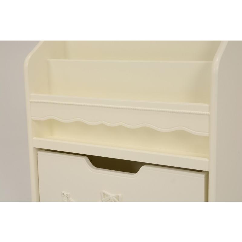 絵本ラック キャスター付き 本棚 おもちゃ収納 おもちゃ箱 絵本棚 引出し ラック ワゴン 棚 RCC-1858WH |  | 05