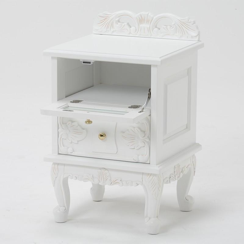 サイドチェスト ナイトテーブル 猫脚 ネコ脚 チェスト デスクサイド  チェスト サイドテーブル ベッド横 収納棚 RCH-1231AW |  | 01