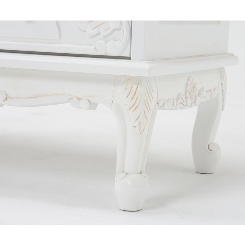 チェスト 4段 猫脚 ワイドチェスト  収納 箪笥 たんす ロマンチック ネコ脚 棚 RCH-1232AW |  | 02