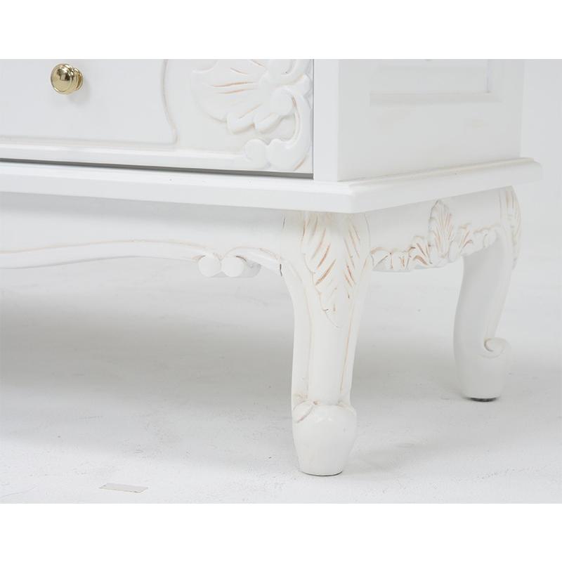 チェスト 4段 猫脚 ワイドチェスト 105 高さ83  収納 箪笥 たんす ロマンチック ネコ脚 棚 RCH-1233AW |  | 01