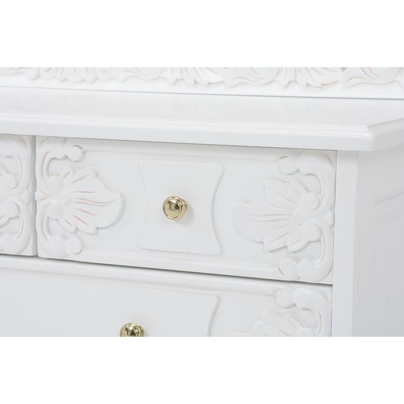 チェスト 4段 猫脚 ワイドチェスト 105 高さ83  収納 箪笥 たんす ロマンチック ネコ脚 棚 RCH-1233AW |  | 02