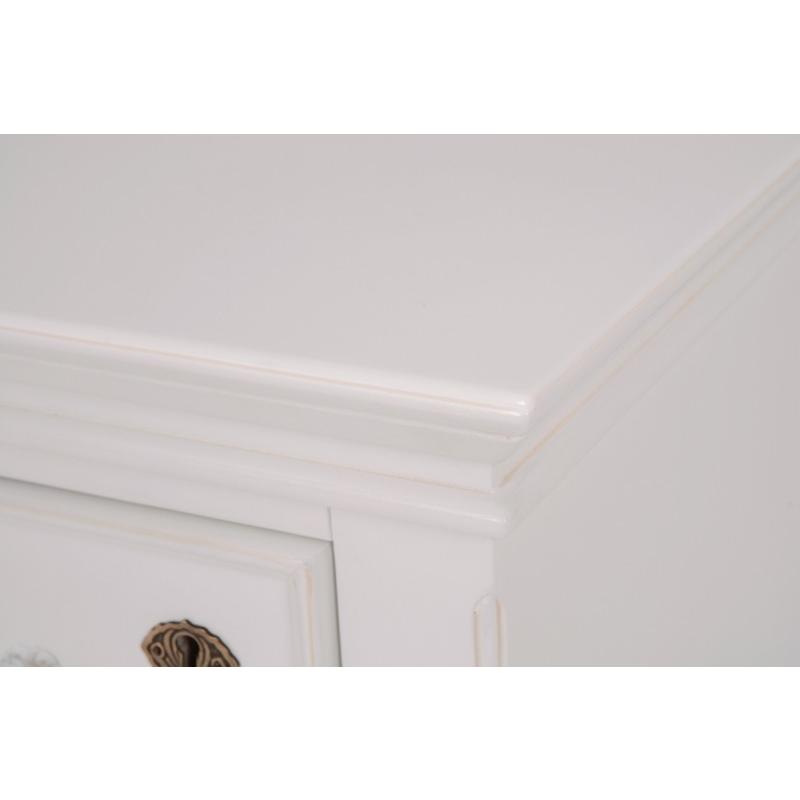 北欧 チェスト 4段  鍵収納家具 衣類収納 収納 箪笥 たんす ロマンチック白 収納家具 白家具 棚エレガントRCH-1581 |  | 01