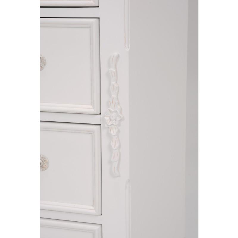 北欧 チェスト 4段  鍵収納家具 衣類収納 収納 箪笥 たんす ロマンチック白 収納家具 白家具 棚エレガントRCH-1581 |  | 02