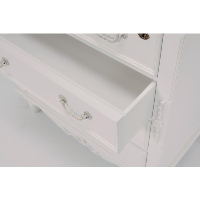 北欧 チェスト 4段  鍵収納家具 衣類収納 収納 箪笥 たんす ロマンチック白 収納家具 白家具 棚エレガントRCH-1581 |  | 06