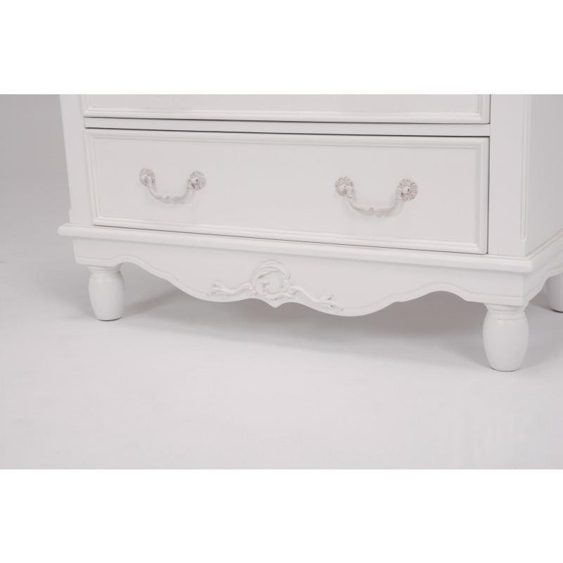 北欧 チェスト 4段  鍵収納家具 衣類収納 収納 箪笥 たんす ロマンチック白 収納家具 白家具 棚エレガントRCH-1581 |  | 07