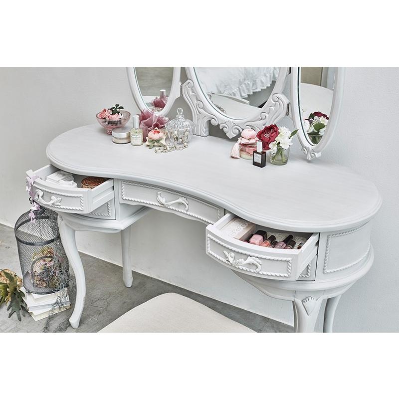 ドレッサー 三面鏡 ドレッサー デスクドレッサーテーブル ドレッサーデスク 収納 メイク ミラー 鏡 ヨーロピアン プリンセス RD-1367AW |  | 10