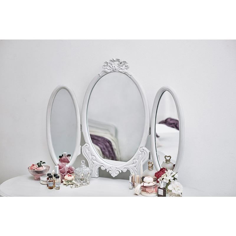 ドレッサー 三面鏡 ドレッサー デスクドレッサーテーブル ドレッサーデスク 収納 メイク ミラー 鏡 ヨーロピアン プリンセス RD-1367AW |  | 09