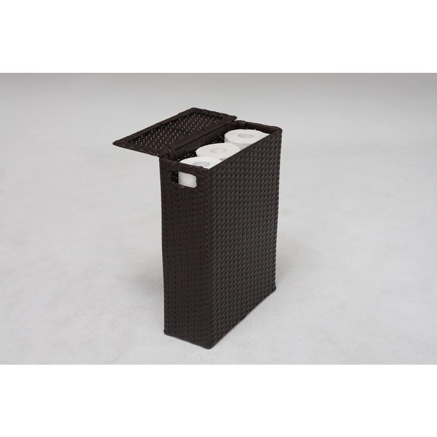 トイレラック トイレ 収納 トイレラック ボックス   ケース カゴ かご 籠 ボックス  収納 フタ付ボックス  RTR-2404DBR |  | 02