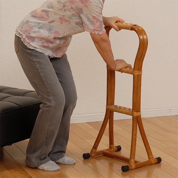 立ち上がりステッキ  立ち上がり補助 ラタン 手摺り 手スリ ステッキ  らくらく 立ちステッキ   トイレ   S-999 |  | 03