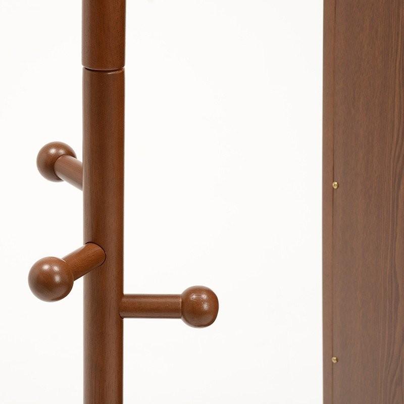 ミラーハンガーラック ハンガーミラーミラー スタンドミラー 鏡  ハンガー 掛け  全身鏡 帽子掛け 姿見 収納 VD-7029DBR |  | 02