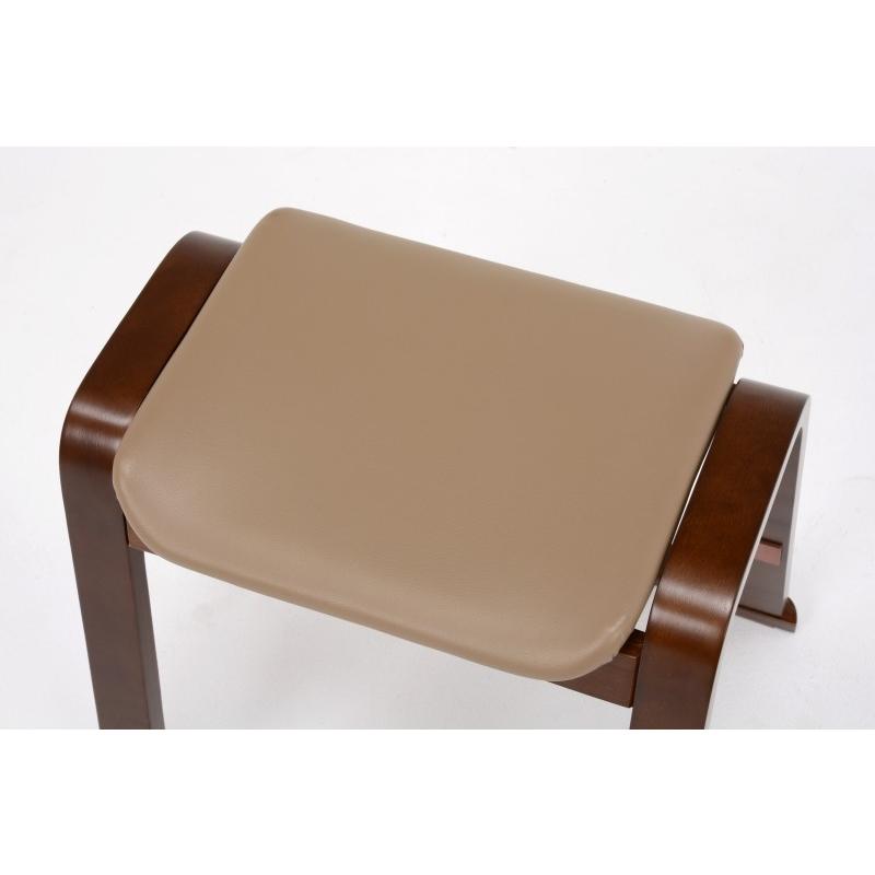 2台セット スタッキングスツール スタッキングチェアー 椅子 木製 補助椅子 ちょい掛け用 荷物置き  省スペース 北欧 VH-7931DBR |  | 01