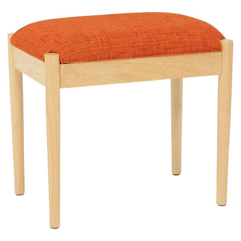 スツール 完成品 チェア ファブリック 椅子  オットマン 椅子いす 腰掛椅子 背もたれなし オレンジ VH-7949OR | 