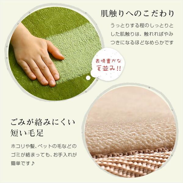 高密度マイクロファイバー・低反発ラグマットMサイズ（190×190cm）ホットカーペット、床暖房対応｜リウル |  | 04