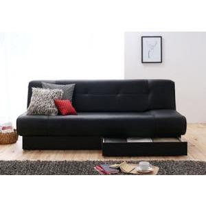 引き出し付きソファベッド STOCK ストック ワイドソファーベッド 幅190 収納機能付き リクライニングソファー リビングソファー  040100733 | 