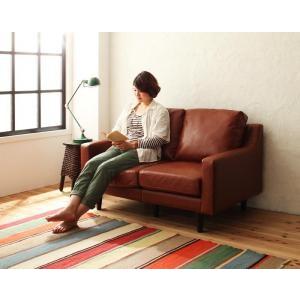 ヴィンテージスタンダードソファ Crack クラック 2P単品 レザーソファー カウチソファー 約幅130 二人掛けソファ 2人掛けソファー 合成皮革  040106459 | 