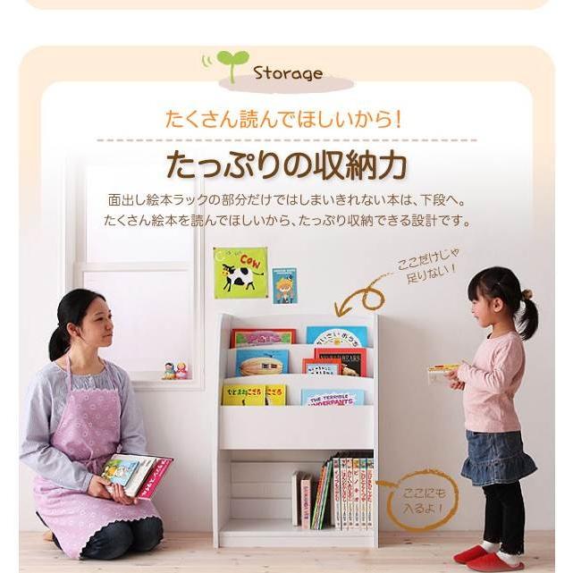 CREA クレアシリーズ 棚付絵本ラック 幅63cm 子供部屋収納 子ども用家具 子供用本棚  040500070 |  | 03