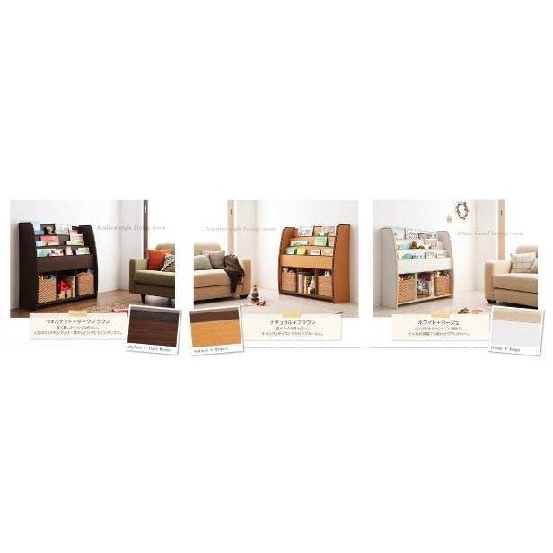 ソフト素材キッズファニチャー・リビングカラーシリーズ L'kids エルキッズ 棚付絵本ラック レギュラー 絵本棚 本収納 子ども用家具 子供用本棚  040500274 |  | 01