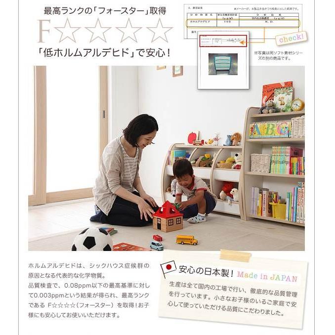 ソフト素材キッズファニチャー・リビングカラーシリーズ L'kids エルキッズ 本棚 レギュラー 絵本棚 本収納 子ども用家具 絵本ラック 子供用本棚  040500276 |  | 04