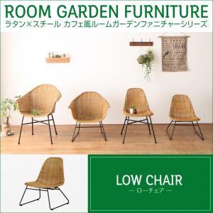 ラタン×スチール カフェ風ルームガーデンファニチャーシリーズ Neith ネイス ローチェア単品 食卓イス ダイニングチェアー 食卓椅子  040601284 | 