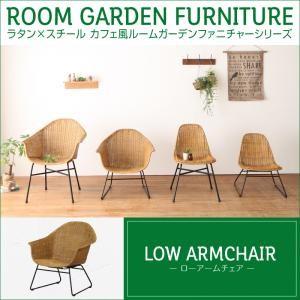 ラタン×スチール カフェ風ルームガーデンファニチャーシリーズ Neith ネイス ローアームチェア単品 食卓イス ダイニングチェアー 食卓椅子  040601286 | 