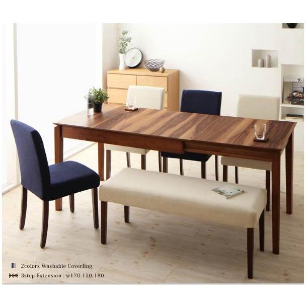 天然木ウォールナット材 伸縮式ダイニング Bolta ボルタ ダイニングテーブル単品(幅120-180) 食卓テーブル  040601463 |  | 05