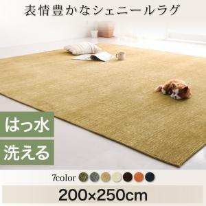 表情豊かな撥水機能付きシェニールラグ claro クラーロ 200×250cm ホットカーペット対応ラグ リビングラグ ダイニングラグ  500024309 | 