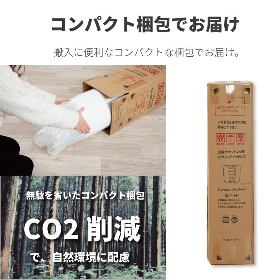 三つ折りポケットコイルマットレス シングル 薄型 折りたたみ ベッドマット 体圧分散 コンパクト M6071 S |  | 13