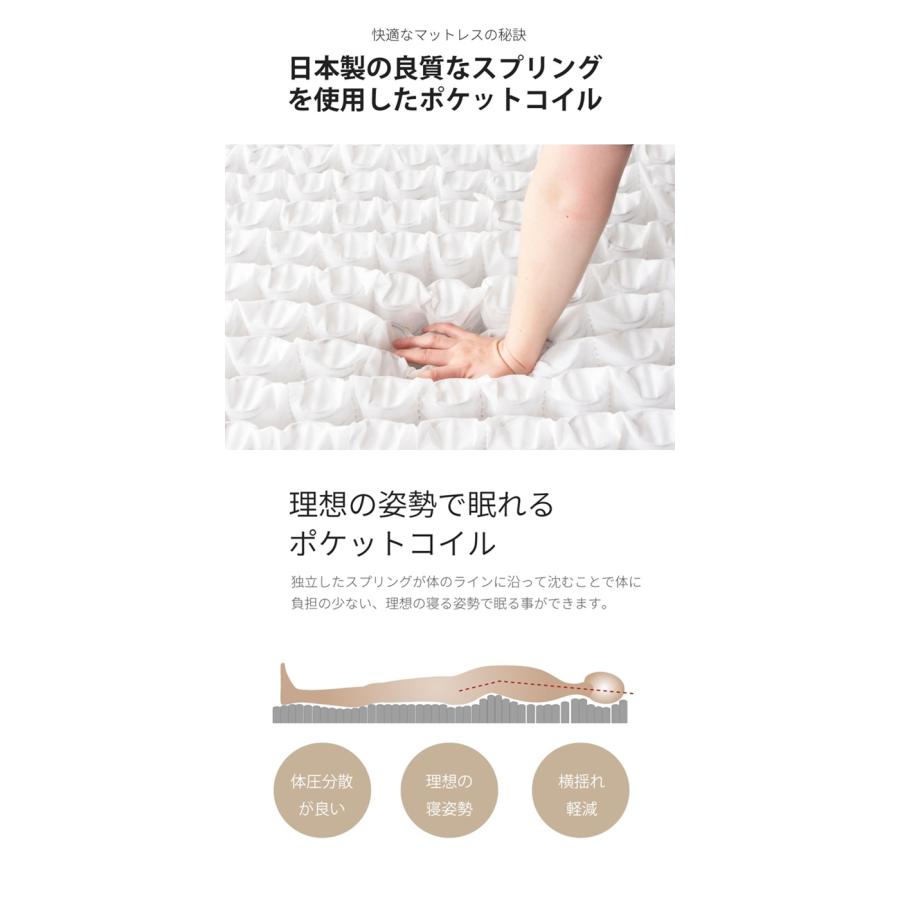 夜香スタンダード2  国産マット S シングル マットレス 日本製 ポケットコイルマットレス 寝具 シンプル |  | 04