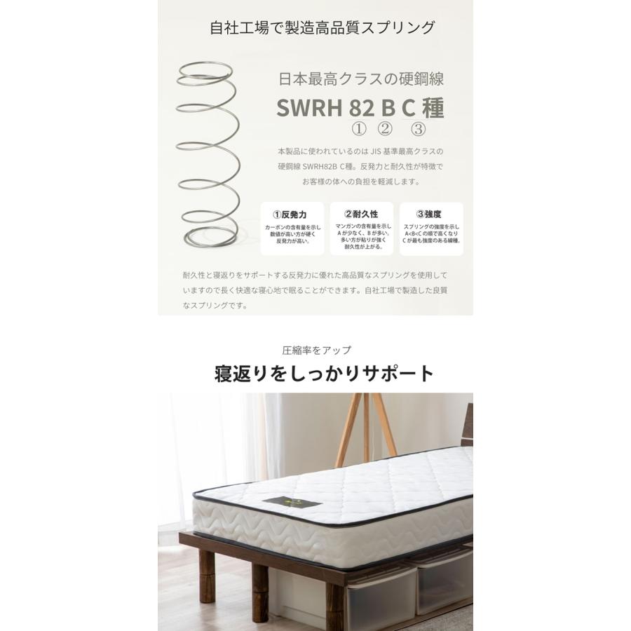 夜香スタンダード2  国産マット S シングル マットレス 日本製 ポケットコイルマットレス 寝具 シンプル |  | 05