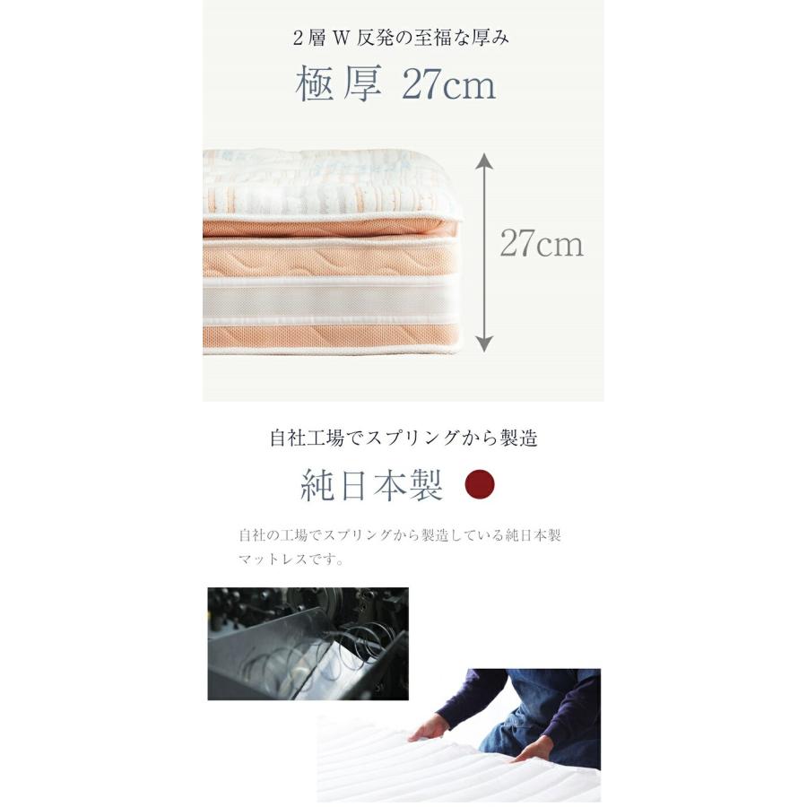 マットレス セミダブルサイズ キープ（ハード）日本製 ポケットコイル マットレス単品 極厚ピロートップ 高弾性ウレタン 国産 おしゃれ イエロー/オレンジ | ブランド登録なし | 13