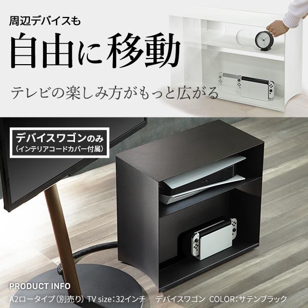 WALLデバイスワゴン A2・anataIRO対応  PS5 PS4 収納 収納家具 配線整理 コードカバー付き スチール製 WALLシリーズ テレワーク  EQUALS イコールズ | EQUALS | 03
