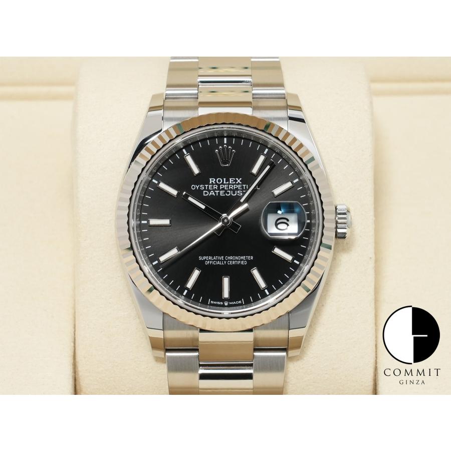 ロレックス デイトジャスト36 Ref.126234 ステンレススチール/ホワイトゴールド ブラック文字盤 オイスターブレスレット | デイトジャスト