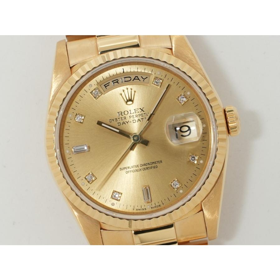 ロレックス デイデイト36 Ref.18238A イエローゴールド シャンパンx10Pダイヤ文字盤 | デイデイト | 02