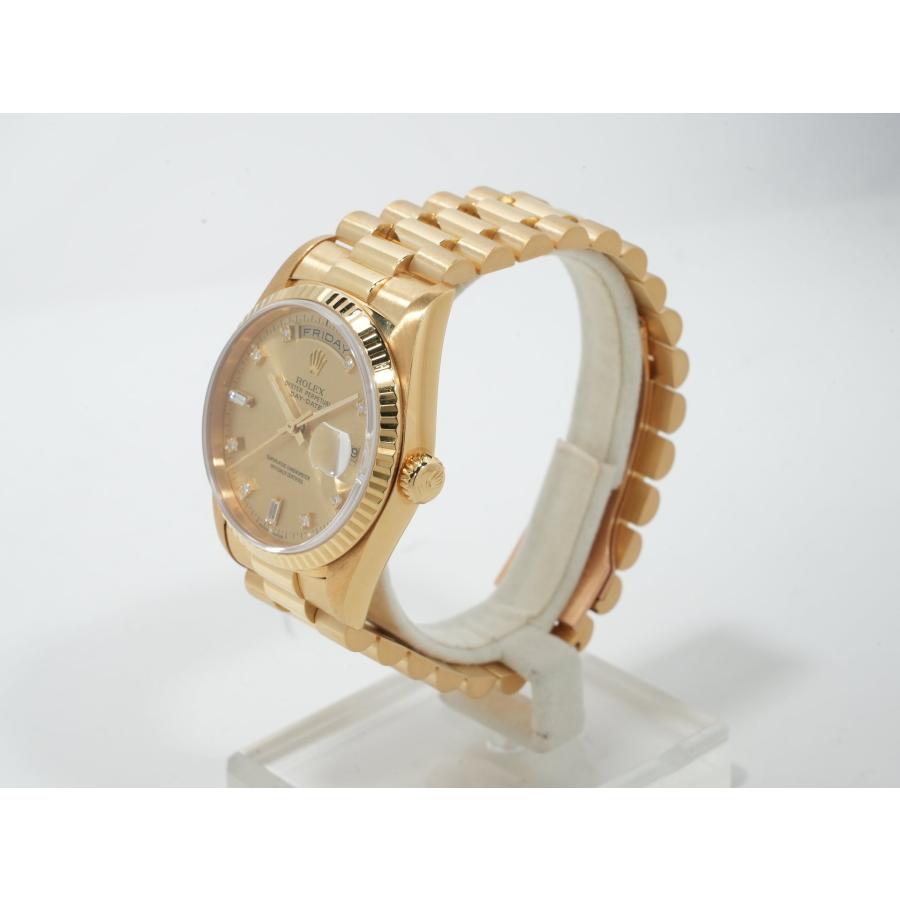 ロレックス デイデイト36 Ref.18238A イエローゴールド シャンパンx10Pダイヤ文字盤 | デイデイト | 03
